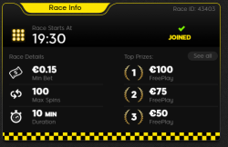 Välj Slot Race och börja tävla hos 888 casino