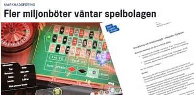 Varningar och böter mot spelbolagen 